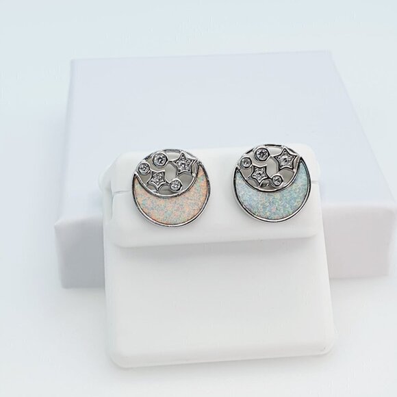 925 Sterling Silver Cubic Zirconia Earrings, U19254795 - Picture 4 of 11